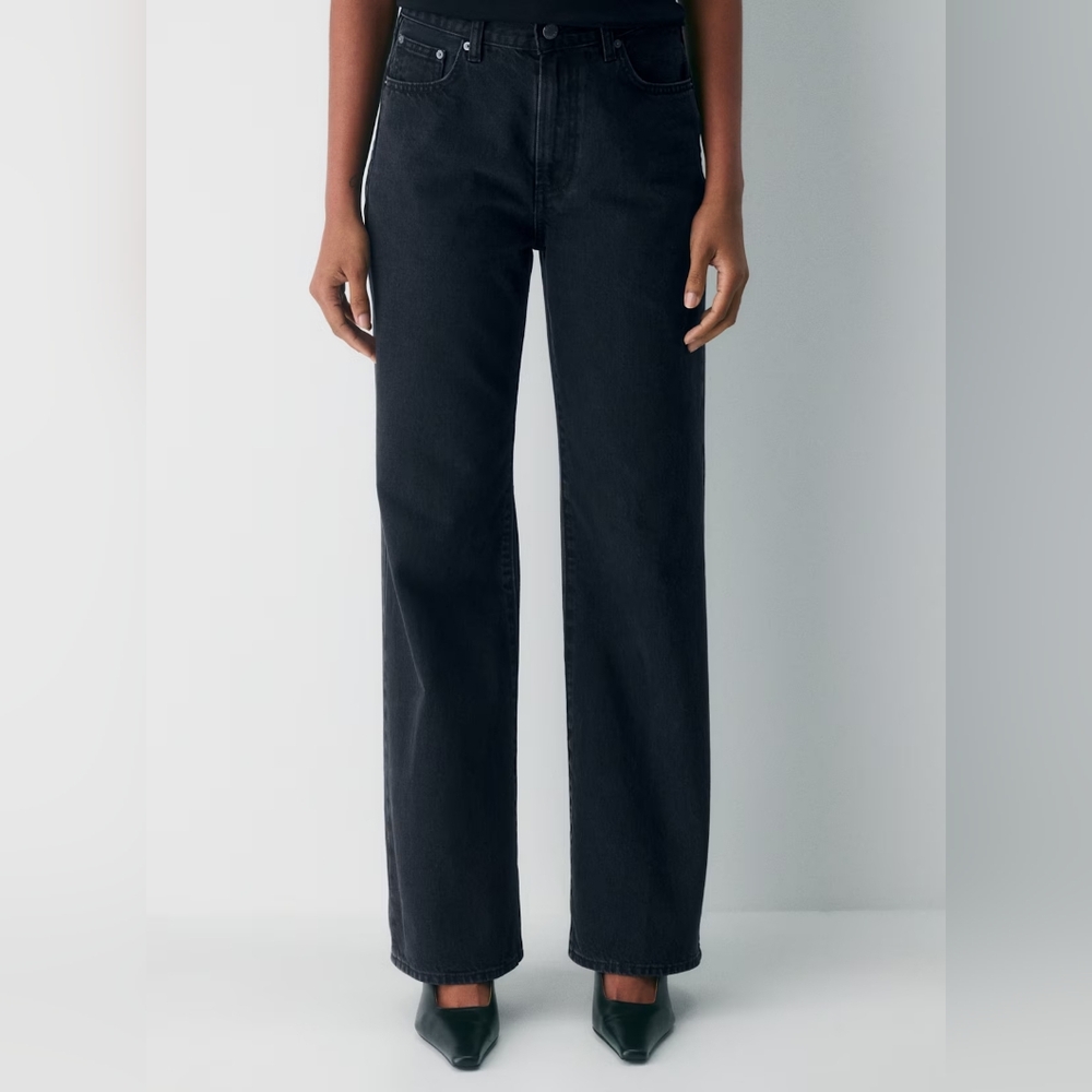 Denim Forum High-Rise Jeans in Black